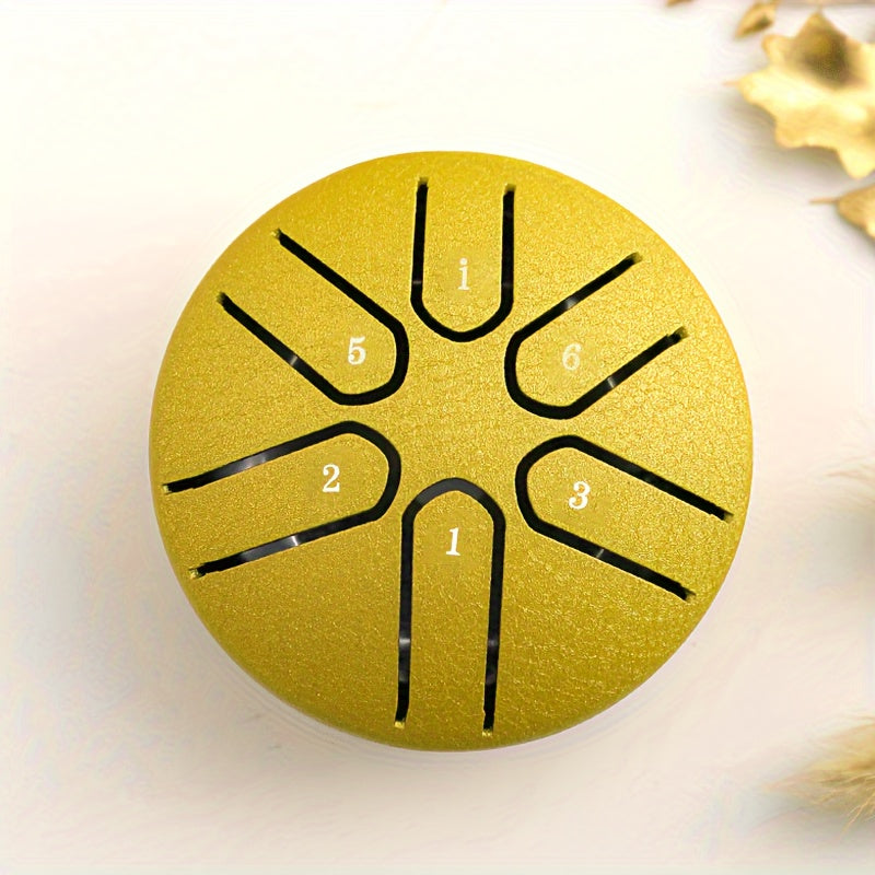 7.62cm Mini Ethereal Drum for Meditation Yoga and Education in Black Green Purple Navy and Gold