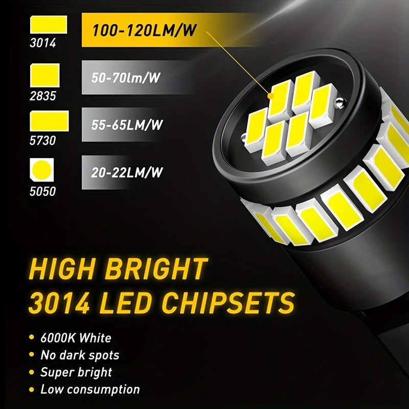 2 Pack T10 LED Canbus Interior Parking License Plate Dome Light 12V Bright