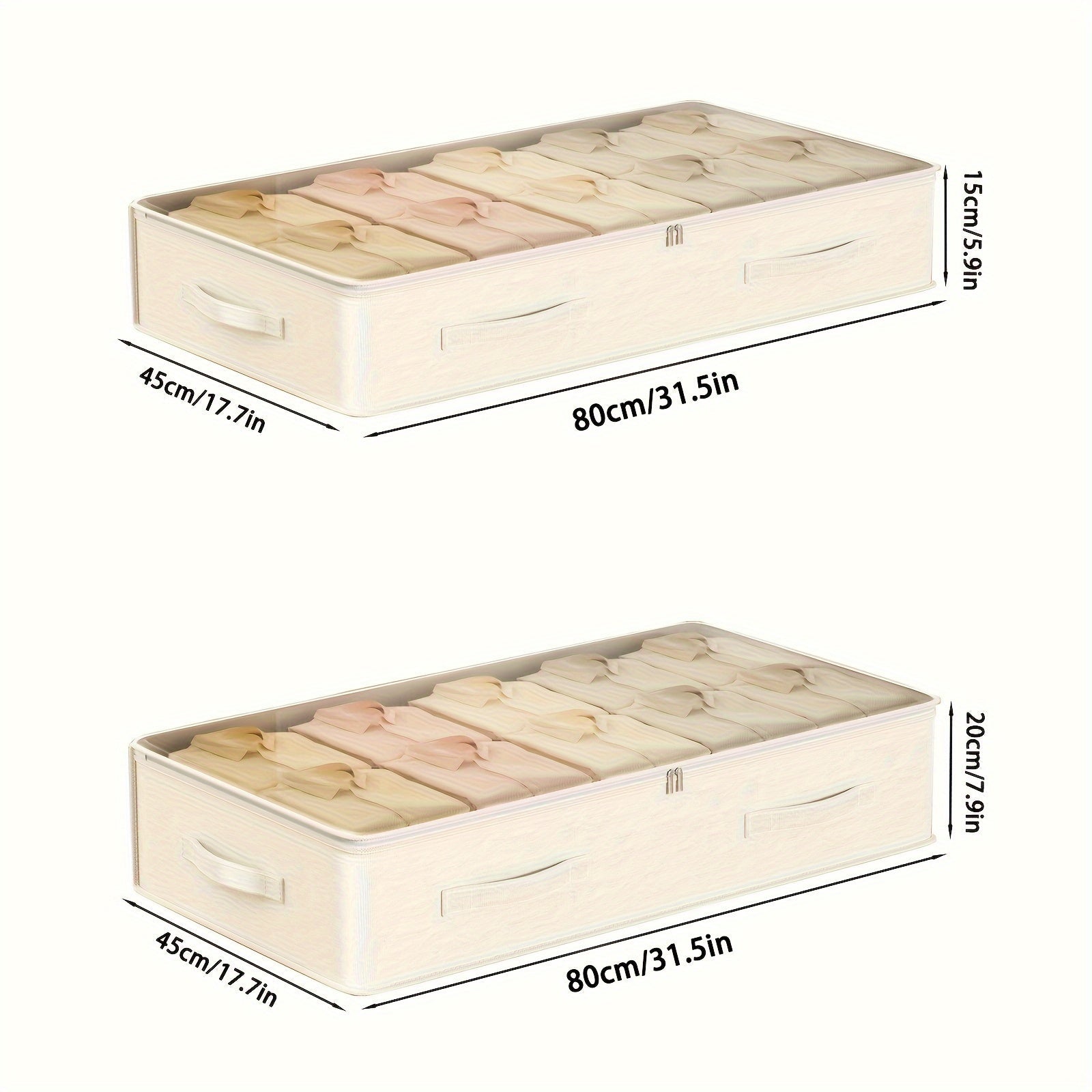 Большой вместительный органайзер для хранения под кроватью для одежды и одеял, складной, экономит место