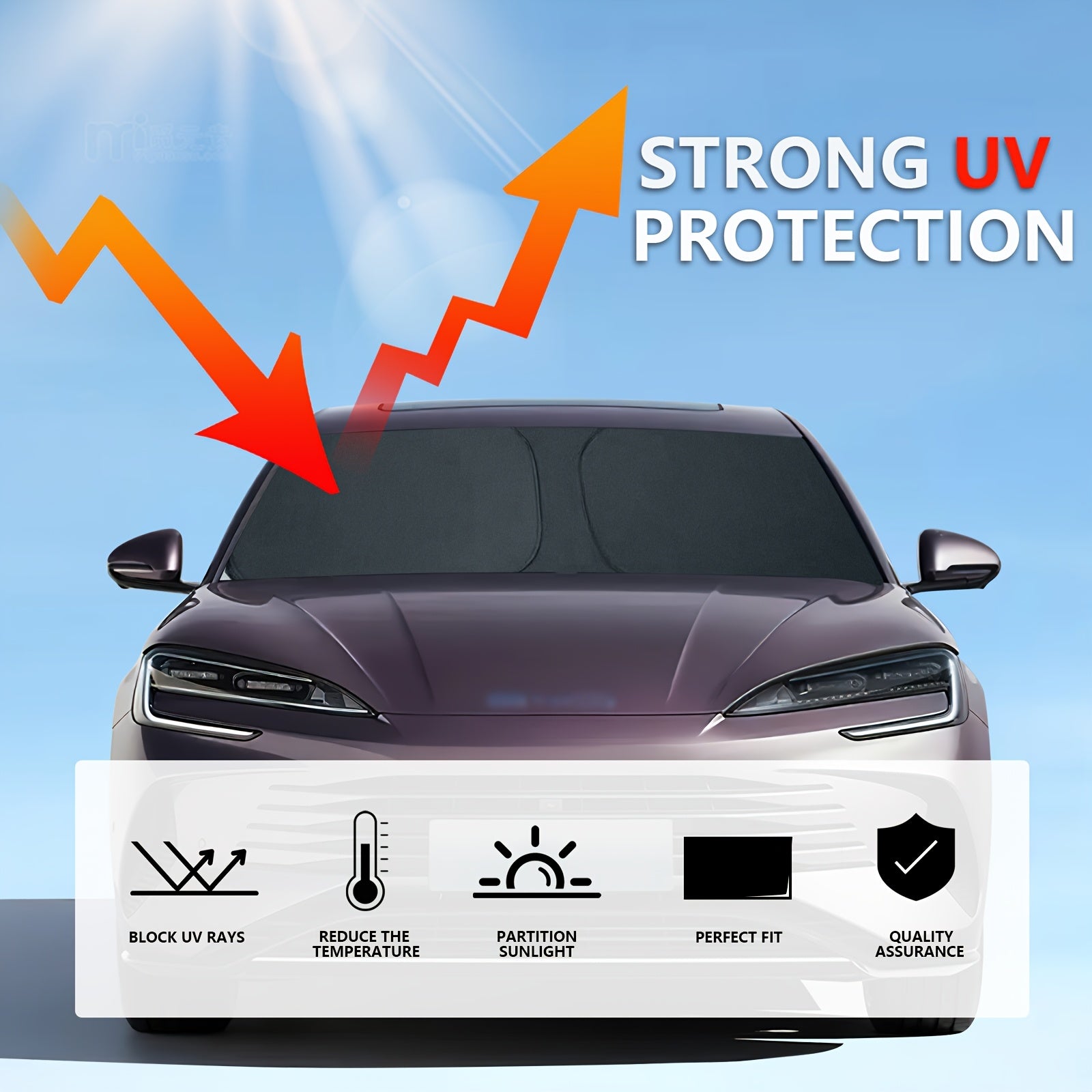Car Front Windshield Sunshade Foldable UV Protection Heat Insulation