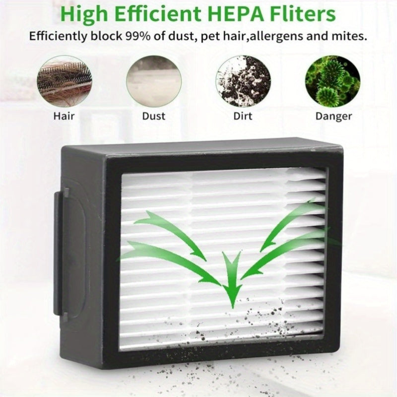 Robot tozalovchilar uchun 8-to'plamli vakuum tozalash uchun aksessuarlar to'plami, cho'tkalar va filtrlari bilan