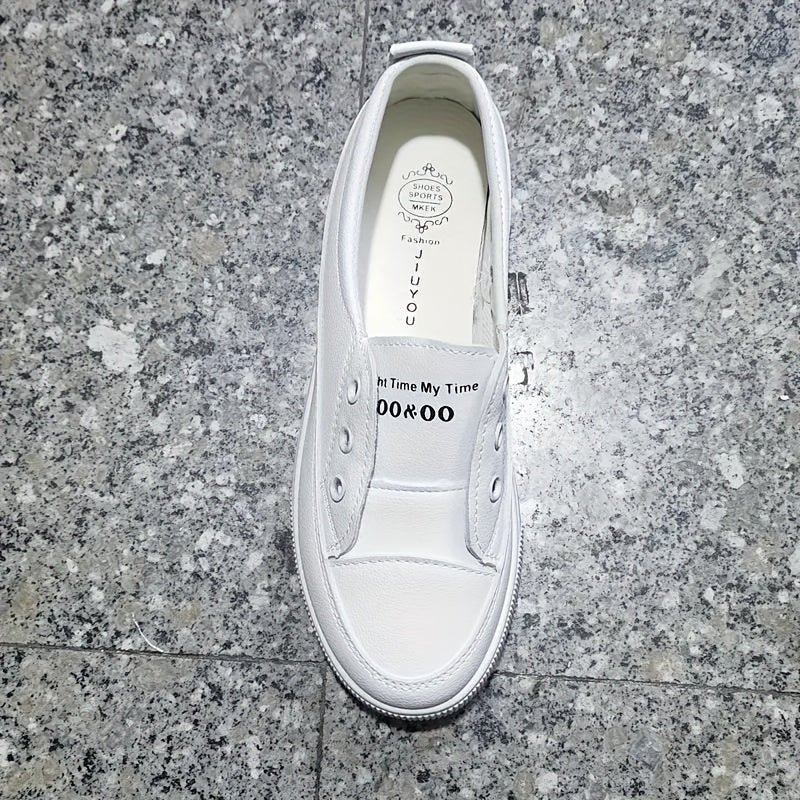 Women's Solid Color Lace-Up Low Top Sneakers for Casual Outdoor Wear