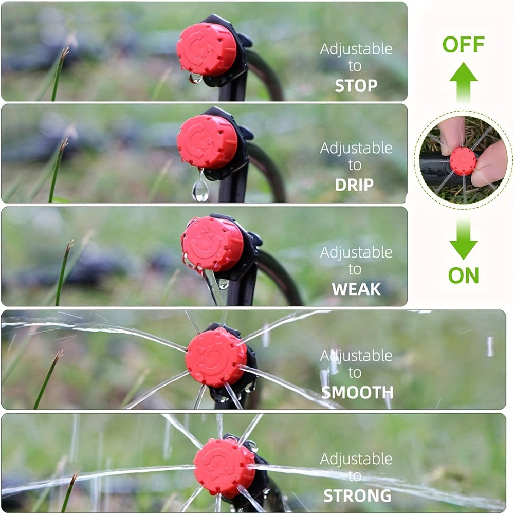 Регулируемые капельницы для сада 4 мм/7 мм система полива 360 градусов