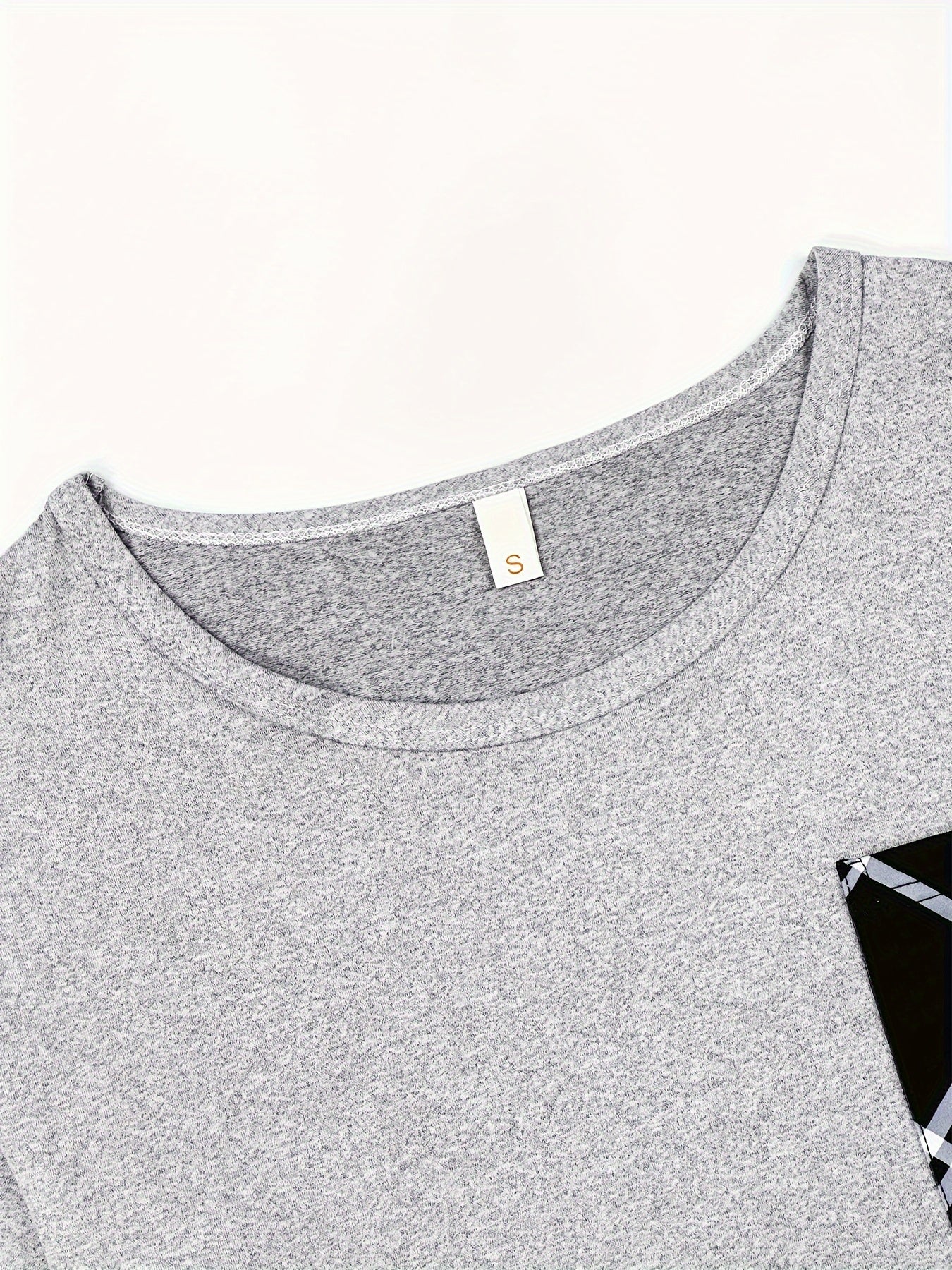 Men's Plaid Sleepwear Set with Crew Neck T-Shirt Long Pants and Shorts Polyester All Season