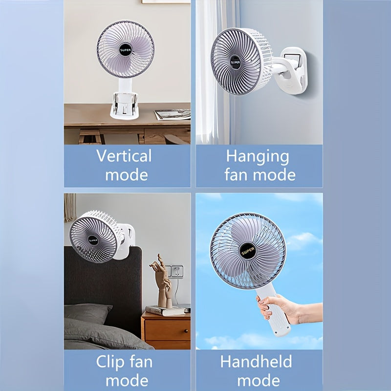 Rechargeable Mini Fan Portable USB Handheld Desktop with Adjustable Speed for Outdoor Travel Office