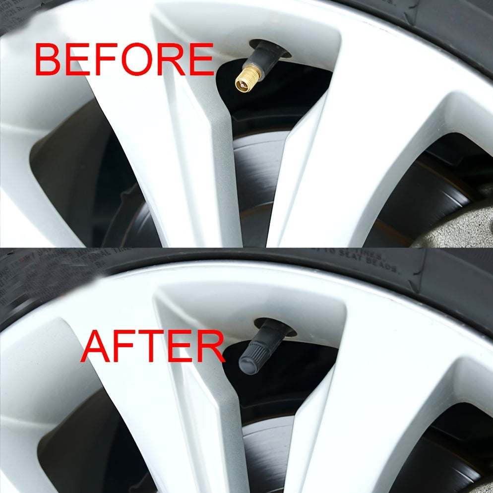 500pcs Black Plastic Tire Valve Caps Universal Dustproof Stem Covers for Cars Bikes Trucks