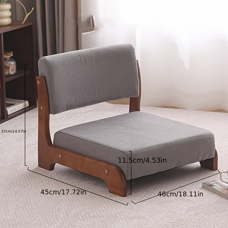 Silla moderna de imitación cuero con asiento y respaldo de madera para suelo