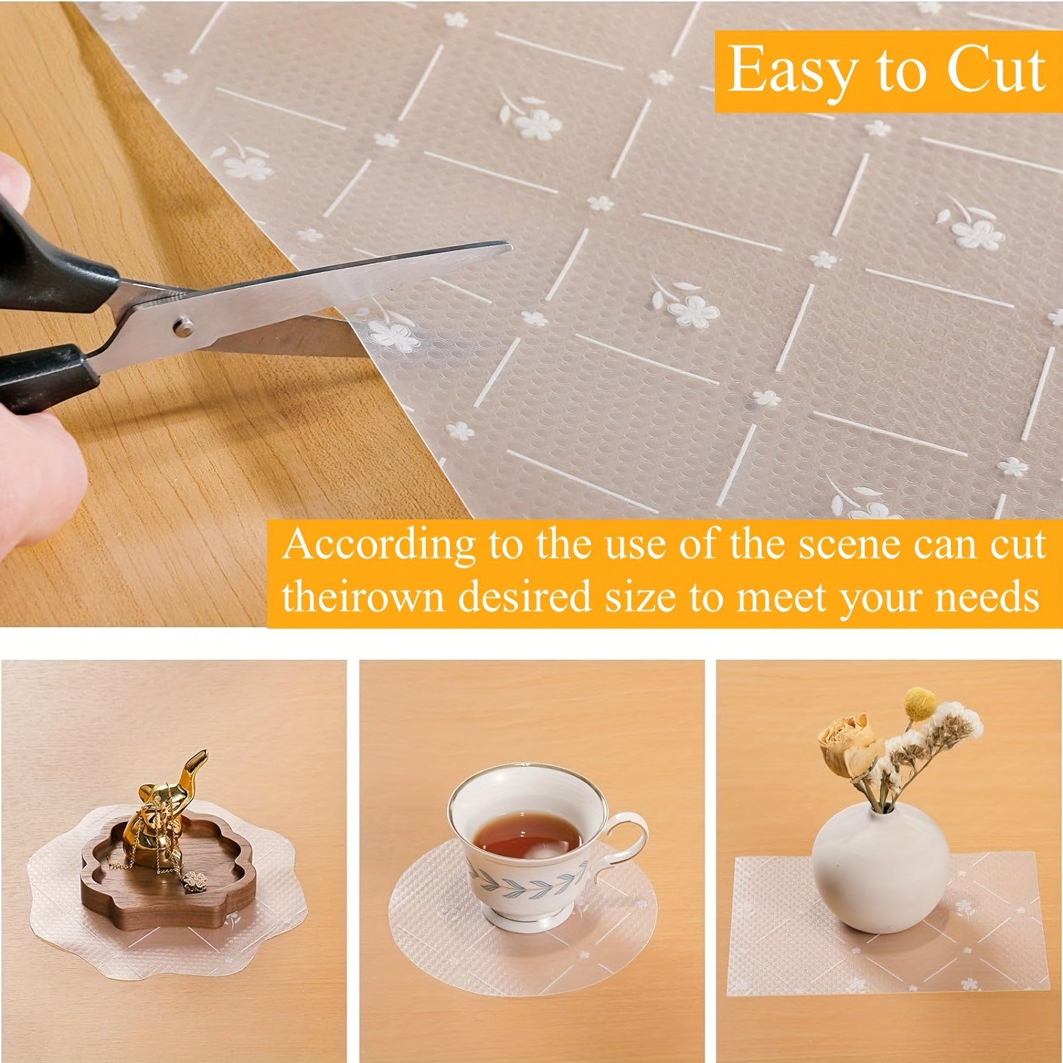 Forro de estantería de EVA antideslizante e impermeable para armarios, cajones, cocina, frigorífico y armario