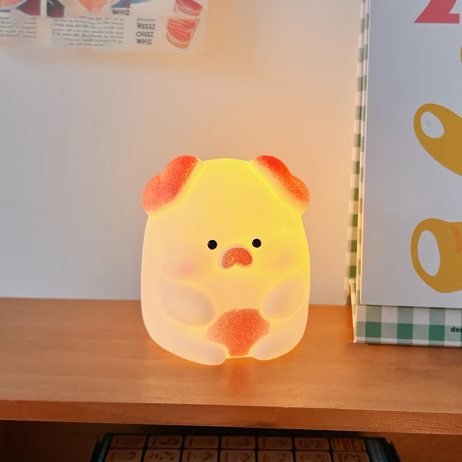Luz nocturna de cerdito adorable, suave y flexible, decoración para dormitorio, regalo