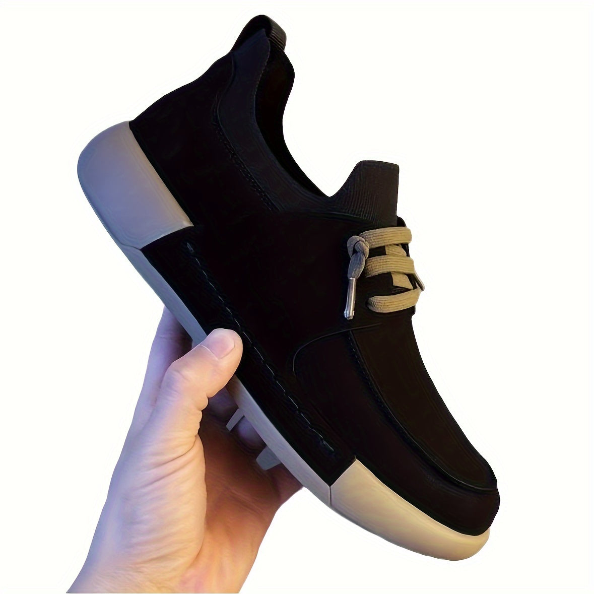 Men's Breathable Slip-On Sneakers with Non-Slip Rubber Sole for Outdoor Casual Wear