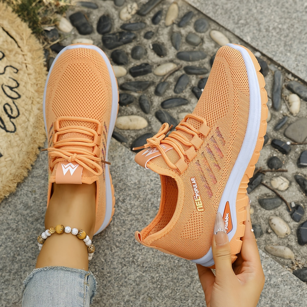 ayollar uchun kundalik slip-on krossovkalar nafas oladigan tarmoq yengil qulay