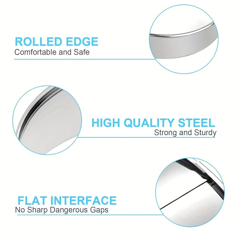 Set of 12 Stainless Steel Cake Mold Rings for Baking Mousse Cakes Cookies Pancakes