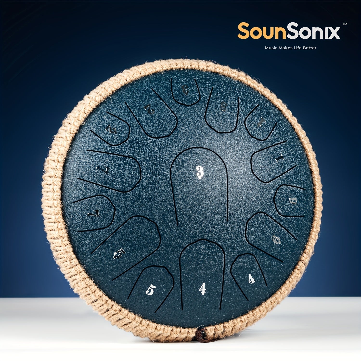 Steel Tongue Drum 33cm 15 Notes D Major Hand Pan with Mallets and Carry Bag