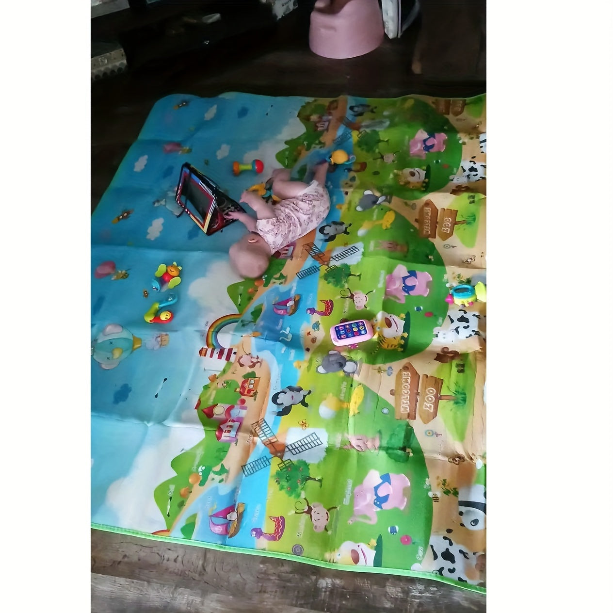 Alfombra plegable de doble cara, resistente al agua, de espuma EVA para jugar y decorar el suelo del bebé