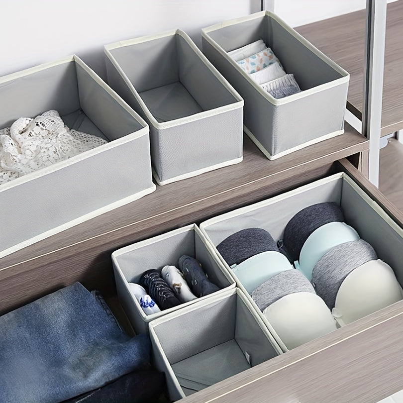 6-Pack Foldable Non-Woven Storage Bins for Closet Organization