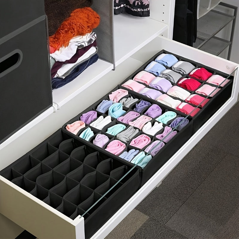 Breathable Fabric Lingerie Storage Box Folding Drawer Organizer for Bras Socks