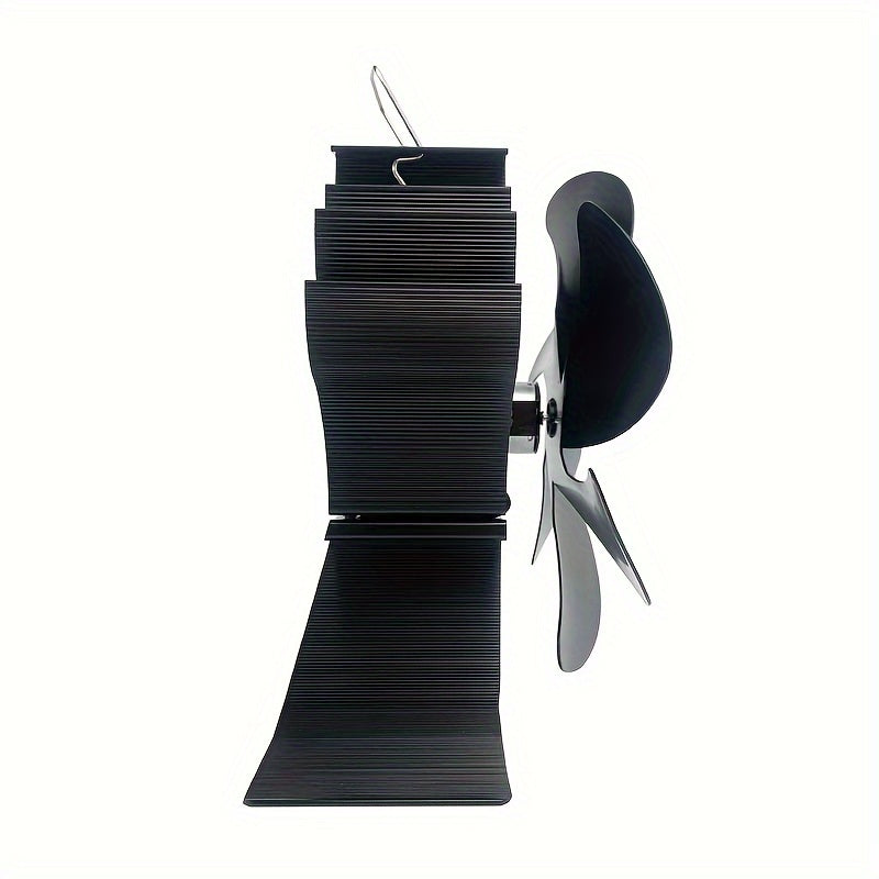 Portativ 6-pichoqli pechka ventilyatori, katta I-asos bilan, yuqori haroratga chidamli - elektr energiyasiga ehtiyoj sezmasdan samarali issiqlik taqsimoti