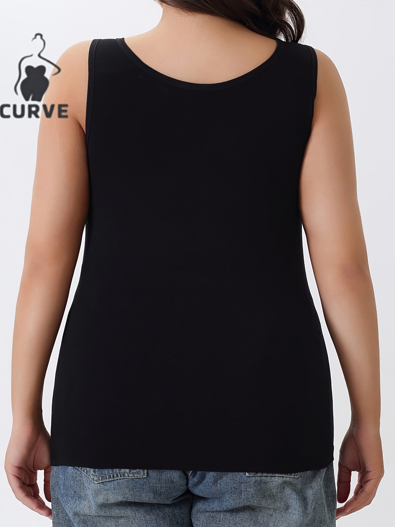 Plus Size Women's Sports Bra Tank Top 2-in-1 Soft Breathable Padded Cups