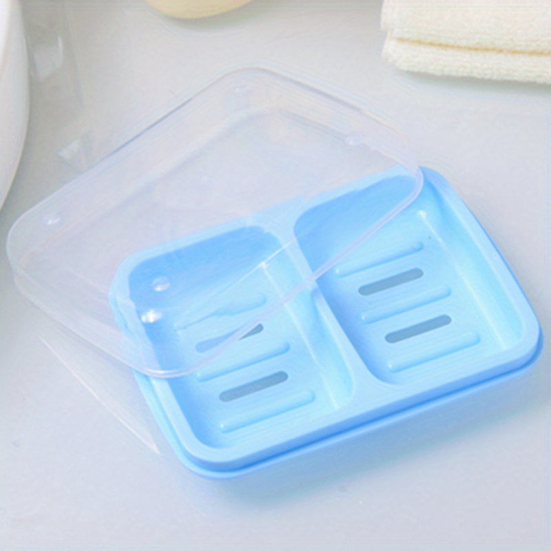 Dispensador de jabón de doble rejilla con tapa para accesorios de baño