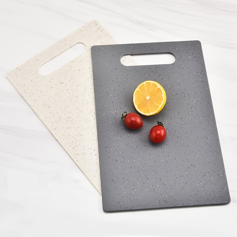 Set of 4 Plastic Kitchen Cutting Boards with Handles and Mat for Fruits