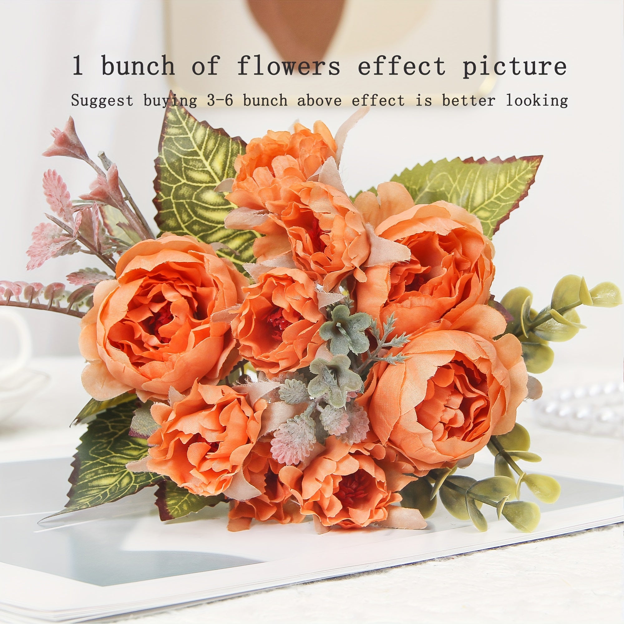 Искусственные букеты розовых пионов с несколькими головами, стеблями и различными применениями для дома, сада или мероприятий.