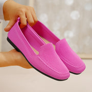 Women's Mesh Slip-On Shoes Casual Flat Rubber Sole Breathable Fabric