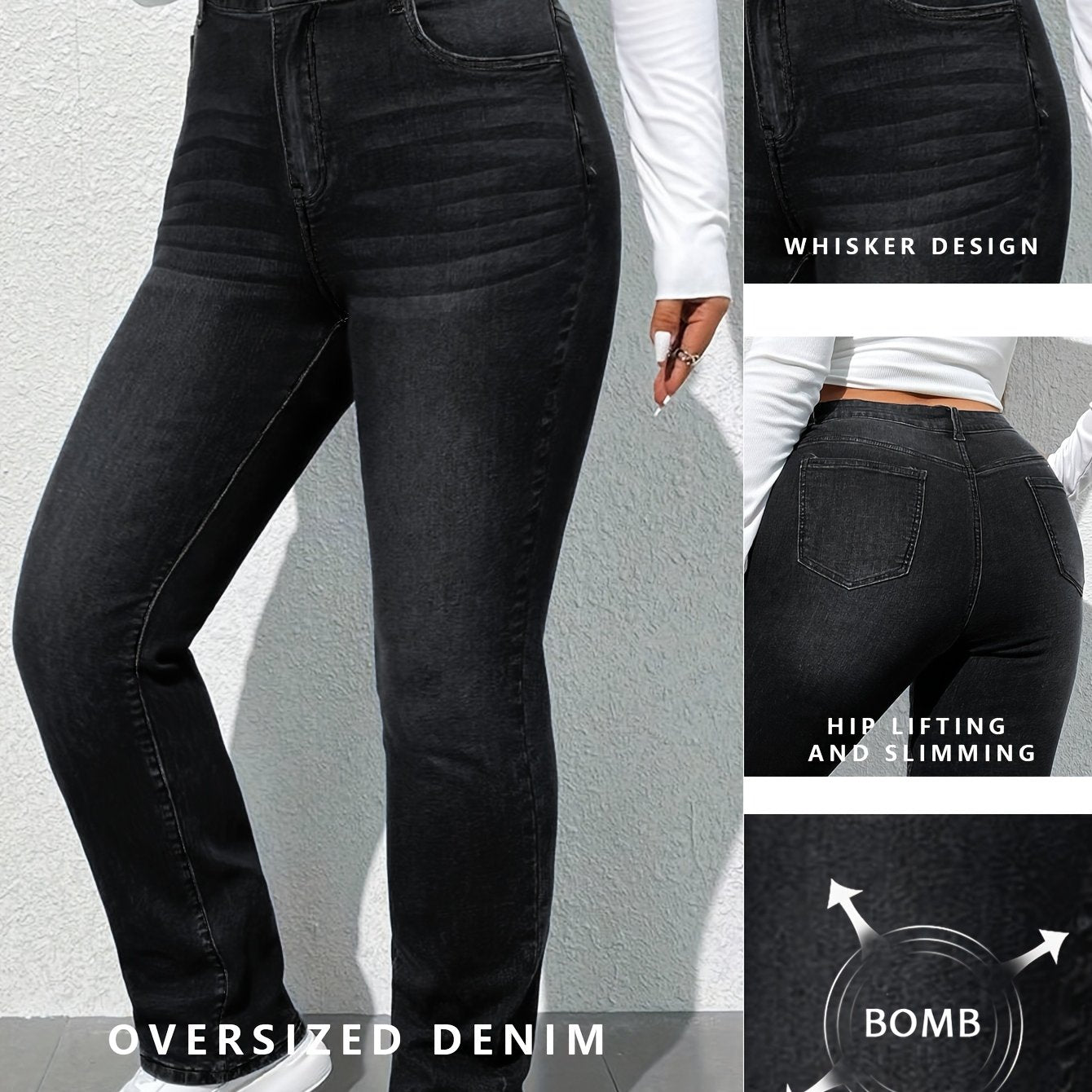 Ayollar uchun ko‘p funksiyali moda mos keladigan shimlar, qora, M o‘lcham