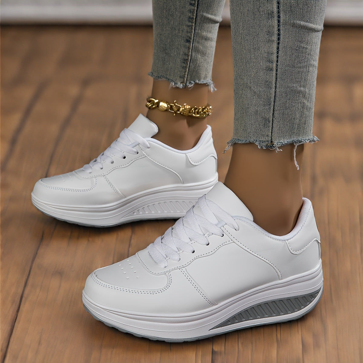 Women's Casual Synthetic Rocker Shoes Comfortable Leisure Footwear