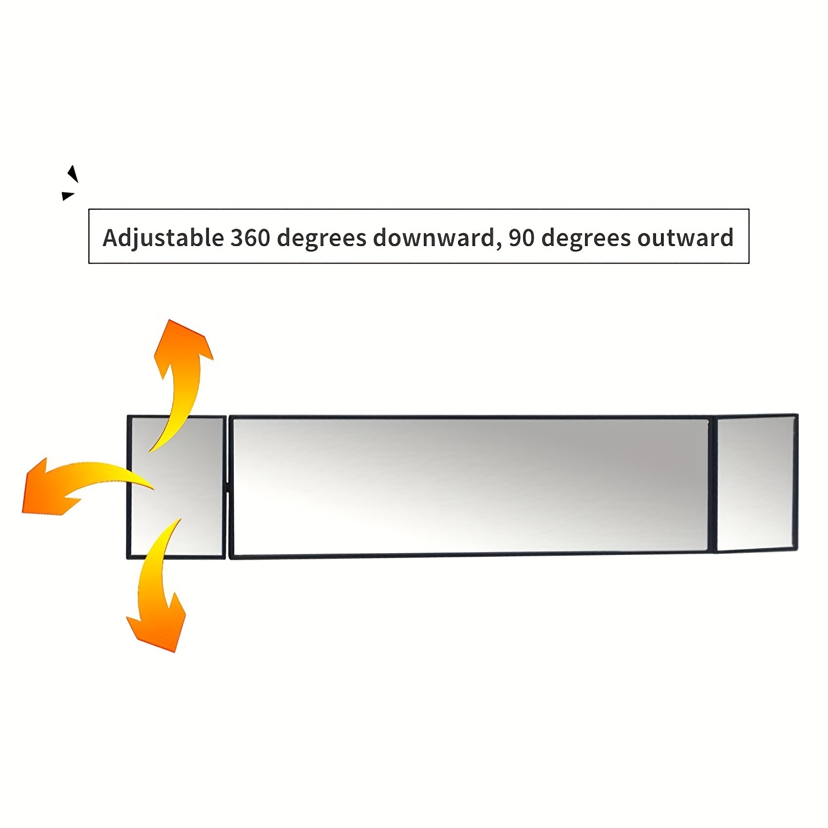 Wide-Angle Convex Car Rear View Mirror Clip-On Seamless Curved Design
