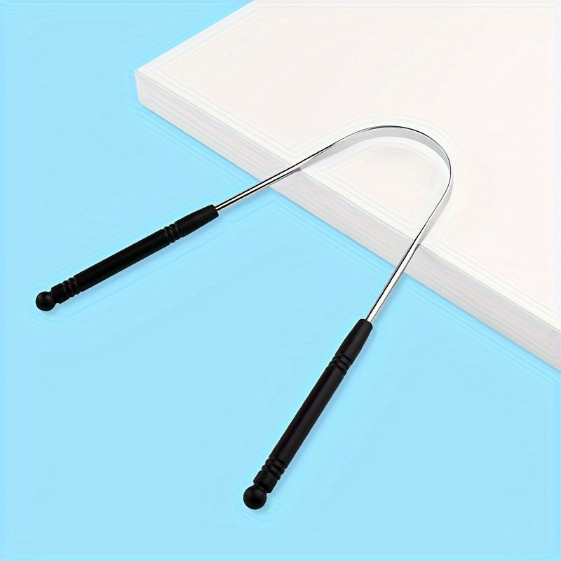 Tilni tozalash uchun zanglamaydigan po'latdan yasalgan U-shakl ko'p rangli og'iz gigiyenasi asbobi