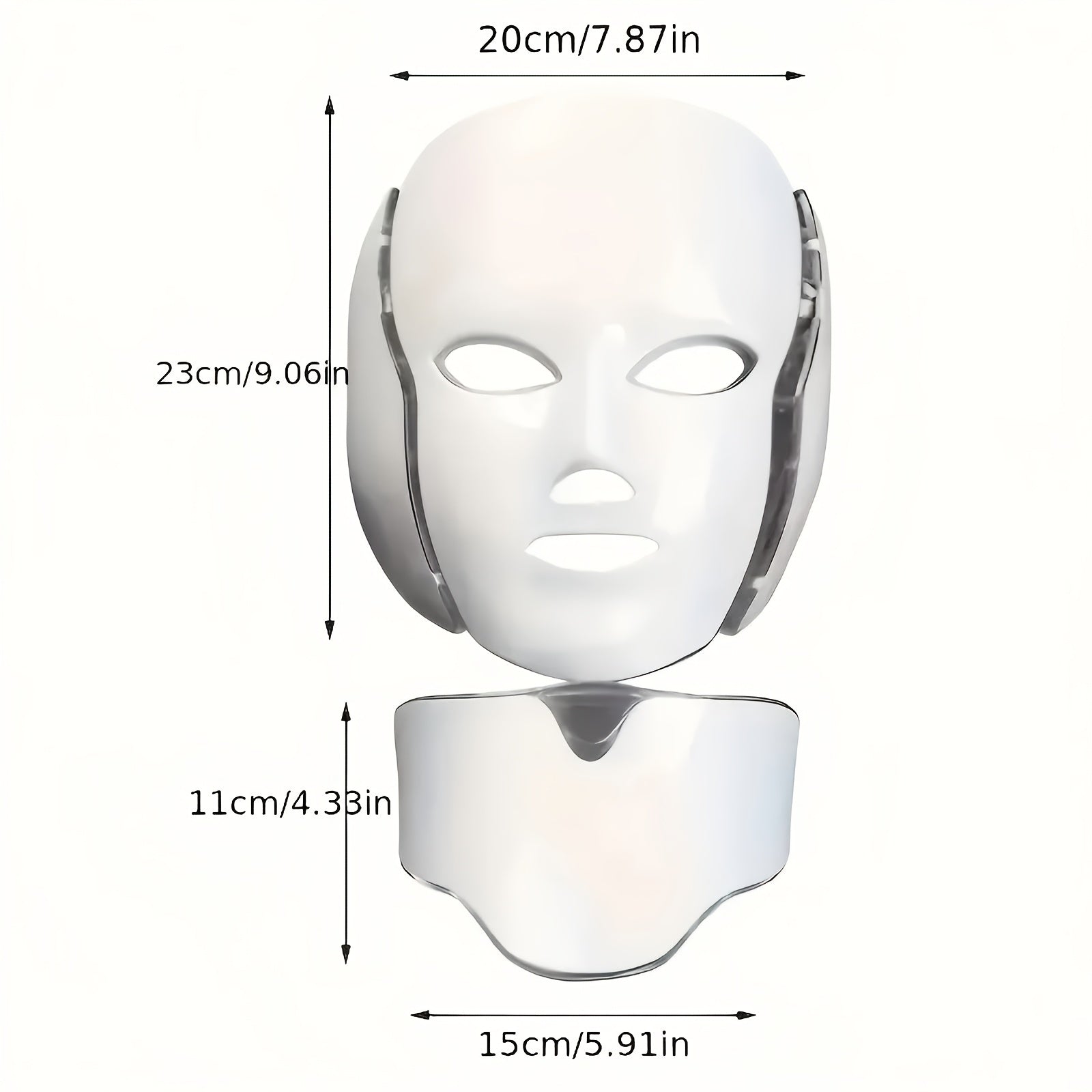 7-Color LED Facial Mask for Face and Neck Rechargeable USB Beauty Care
