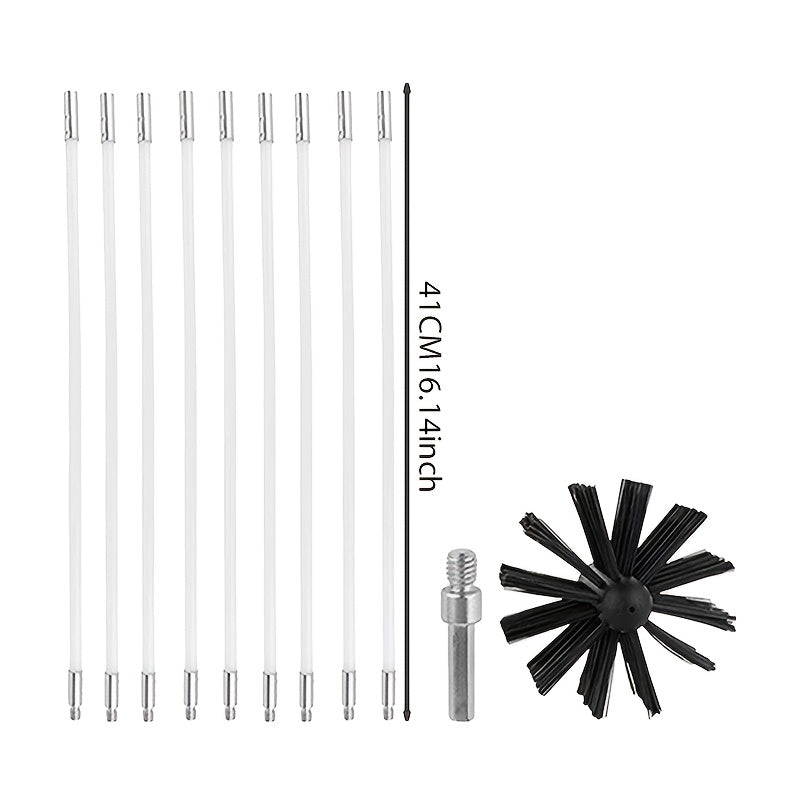 Multi-Functional Cleaning Brush Set for Chimneys and Vents Durable Reusable Tool