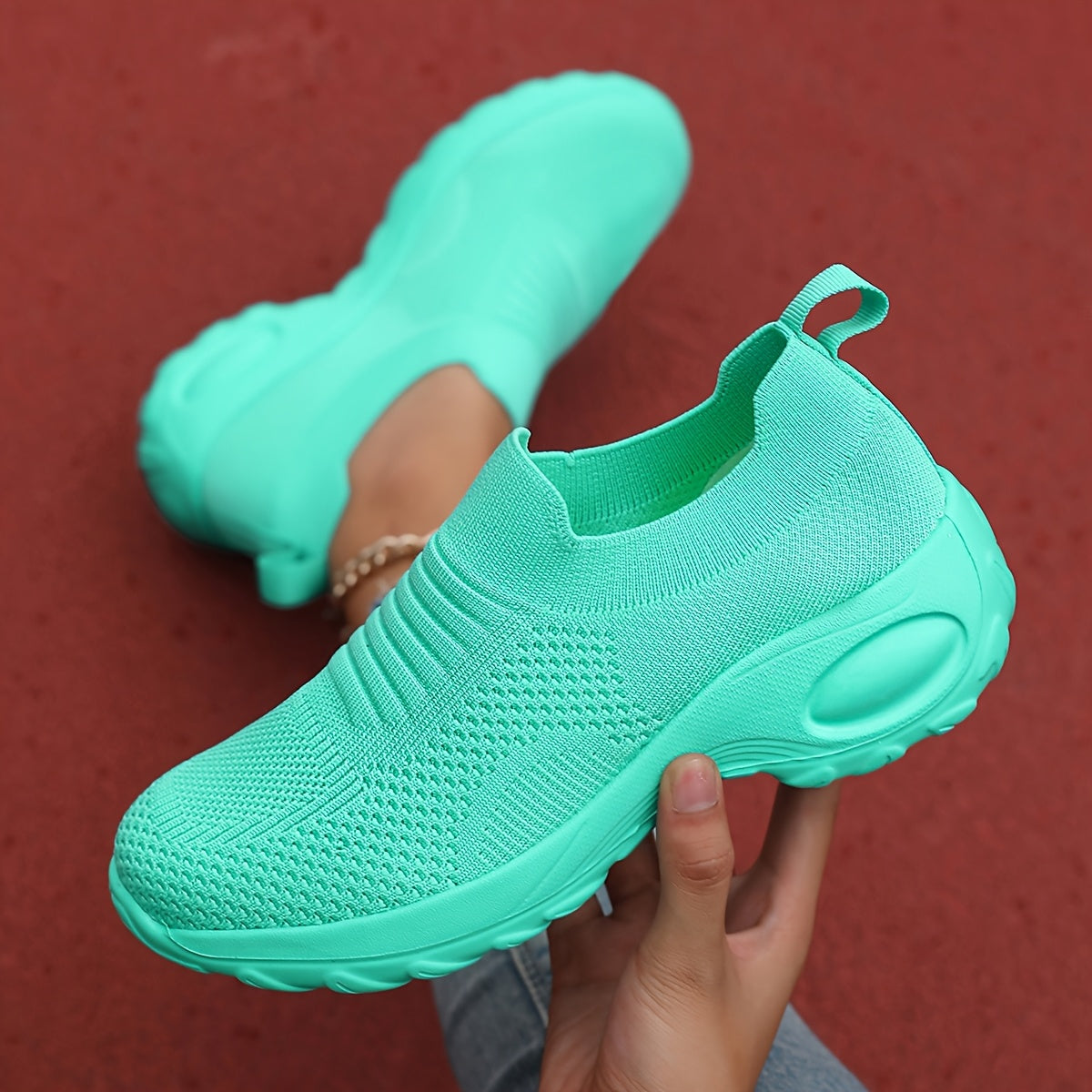 Women's Slip-On Sneakers Breathable Fabric Low-Top Casual Shoes in Multiple Colors