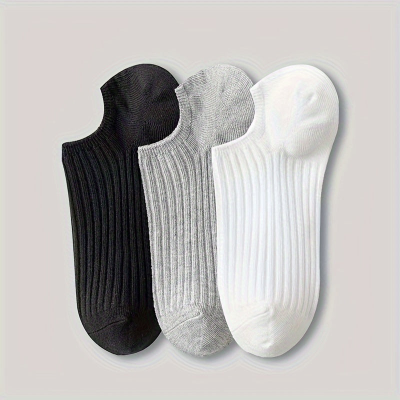 Women's No-Show Socks 3/6/12 Pack Solid Color Invisible Boat Style Polyester