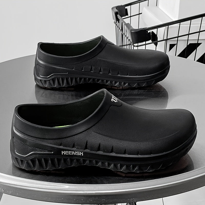 Women's Slip-On Work Shoes Non-Slip EVA Rubber Sole Black Kitchen Healthcare
