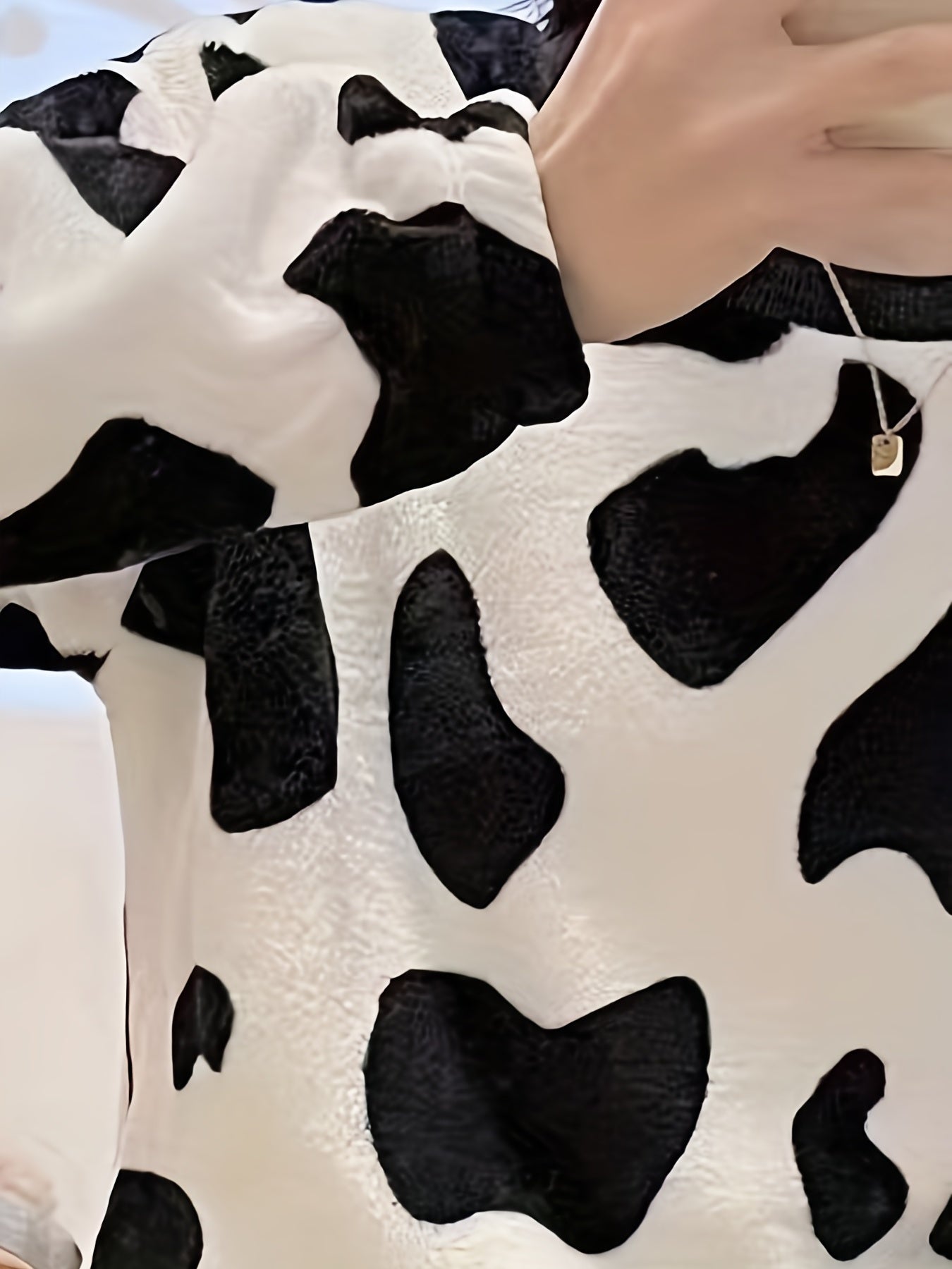 Ayollar uchun mol izli flanel pijama to'plami: Uzun qo'l ko'ylak va shimlar, qulay qish uyqu kiyimlari