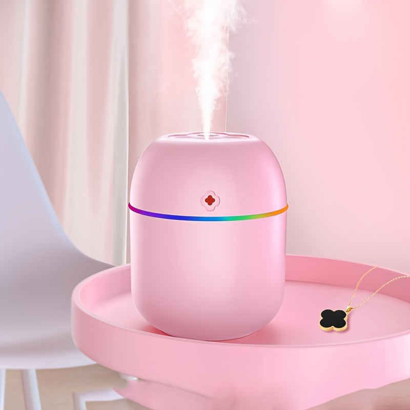 USB Humidifier with AromaRelax Feature and Colorful Atmosphere Light for Bedroom Living Room Desk and Car