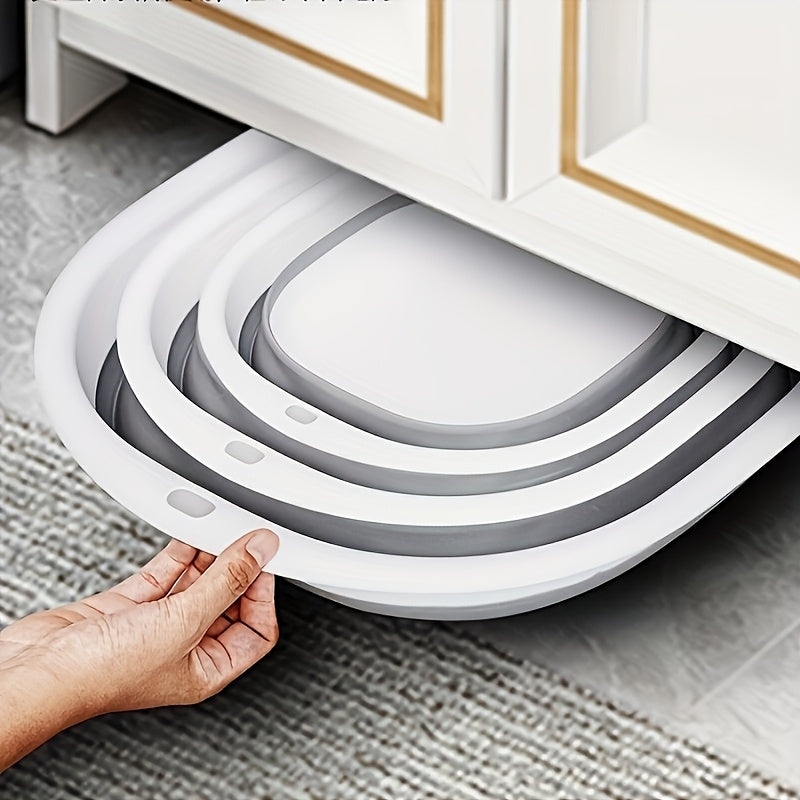 Foldable Plastic Basins Set for Washing Face Vegetables and Feet, Multi-Use