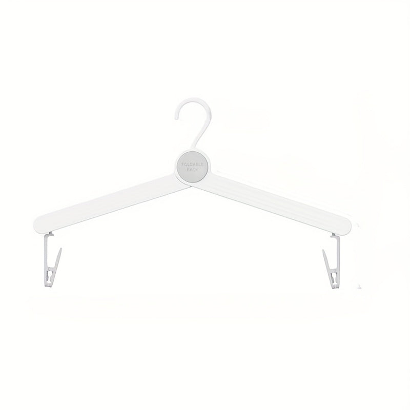 Set of 1 or 3 Portable Folding Plastic Clothes Hangers with Clips for Travel and Dorm