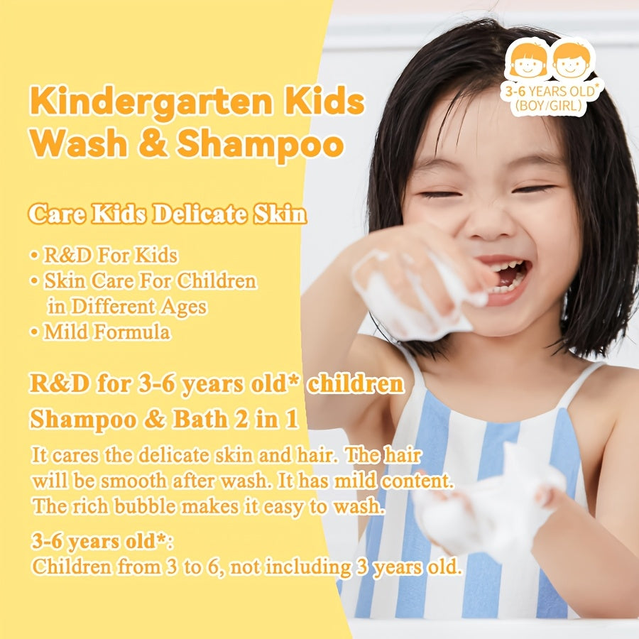 Kids Shampoo for Boys and Girls 3-6 2-in-1 Wash and Nourishing Hair and Skin