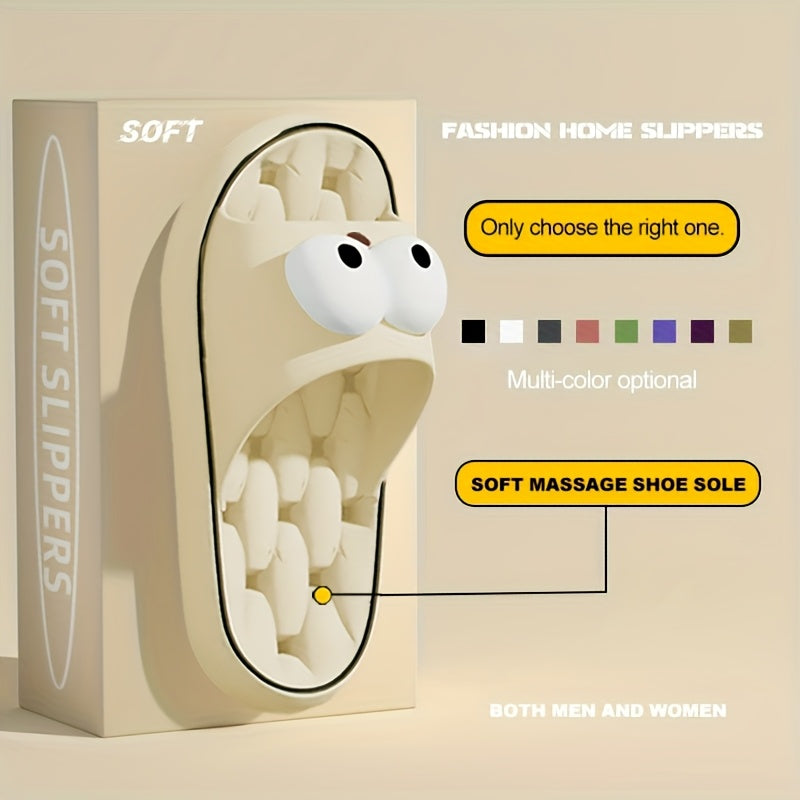 Unisex EVA Non-Slip Slippers Minimalist Striped House and Beach Shoes