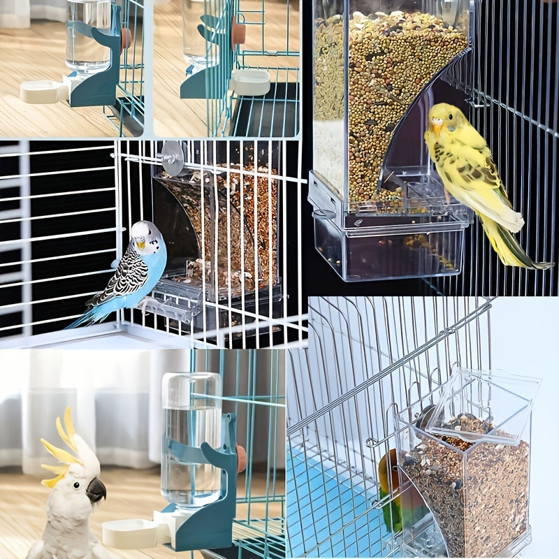 Kichik qushlar uchun avtomatik qushlar uchun oziqlantiruvchi va suv berish moslamasi, mustahkam PP dan tayyorlangan