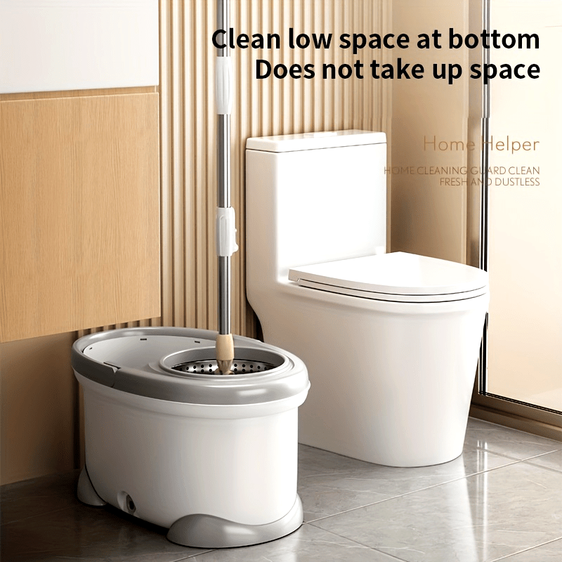 Ikki tomonlama aylanuvchi delfin mop qutisi to'plami, qo'ldan ozod va quritish funksiyalari bilan