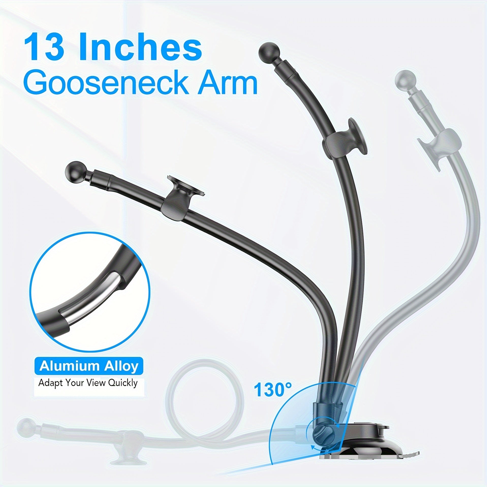Universal avtomobil, yuk mashinası telefon o‘rnatgich tutqich, uzoq gooseneck bilan, kuchli yopishqoq
