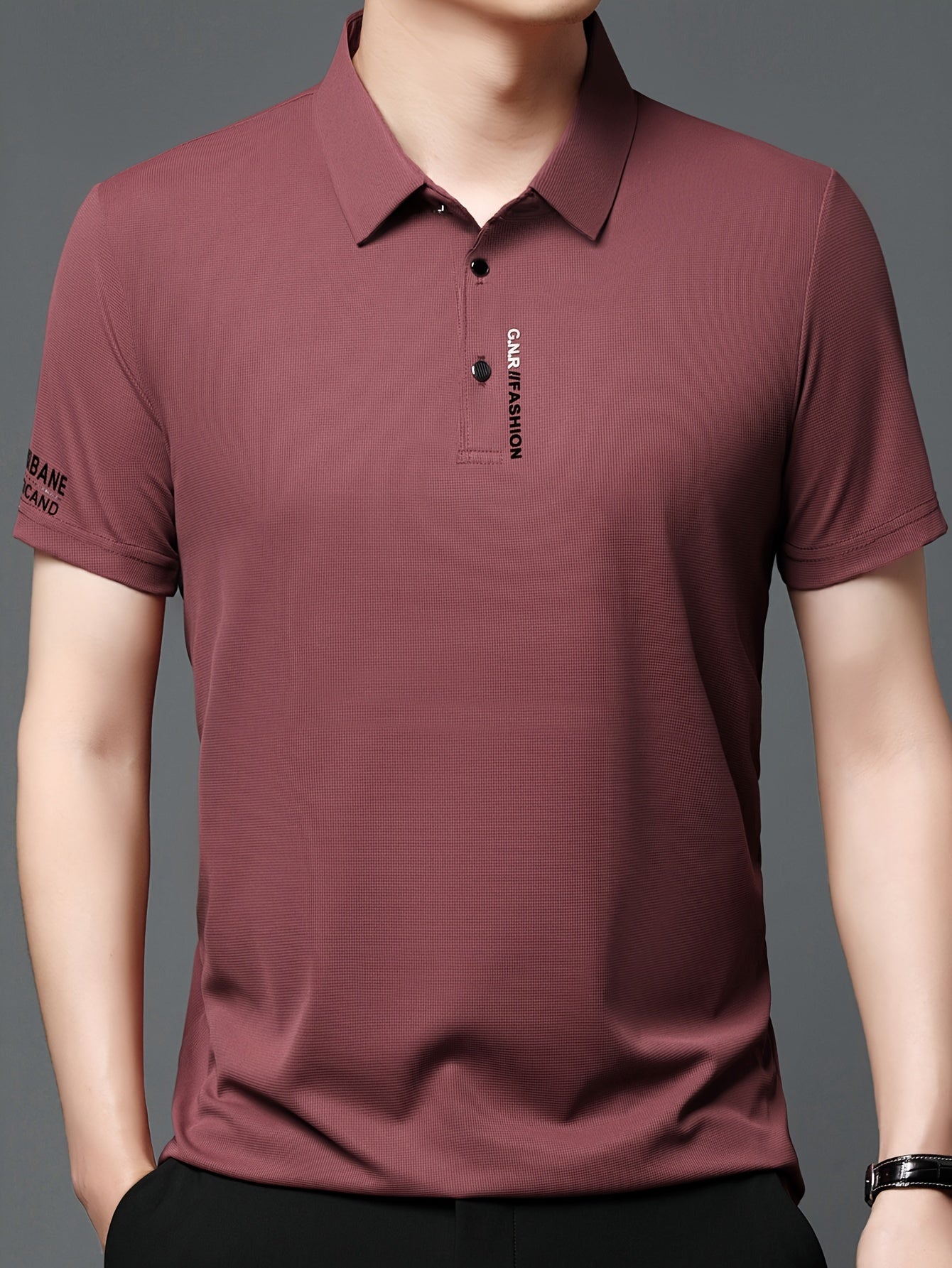 Men's Breathable Short Sleeve Golf Shirt for Summer Sports Workout and Training