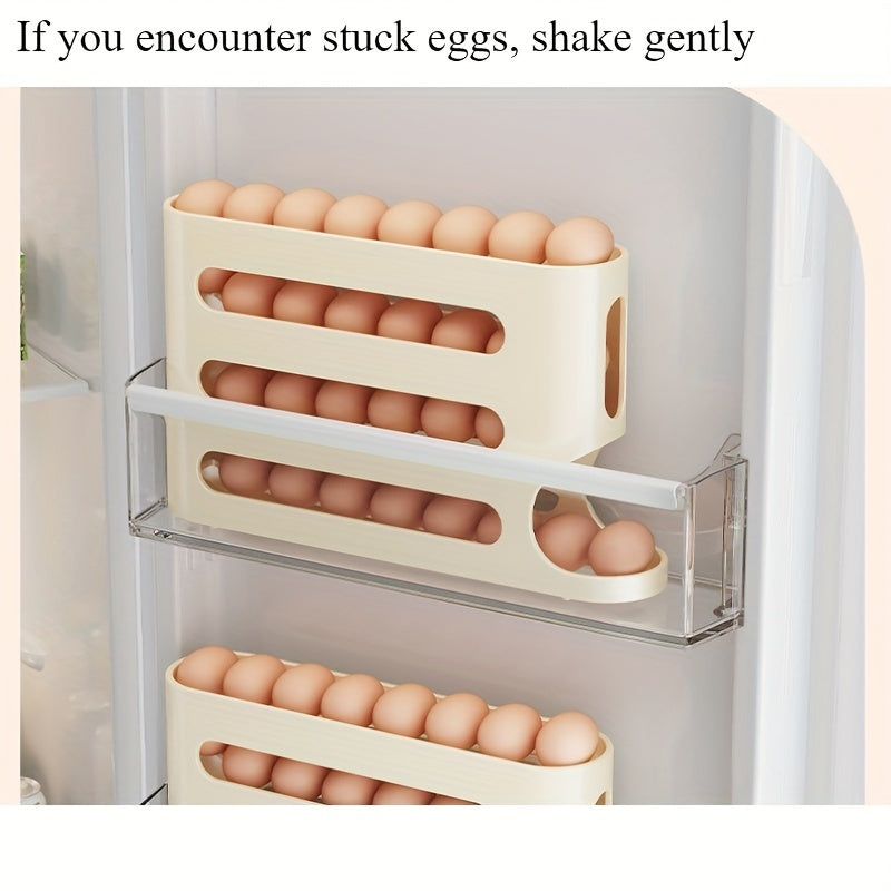 Egg Storage Box Automatic Rolling Food Grade Plastic No Battery