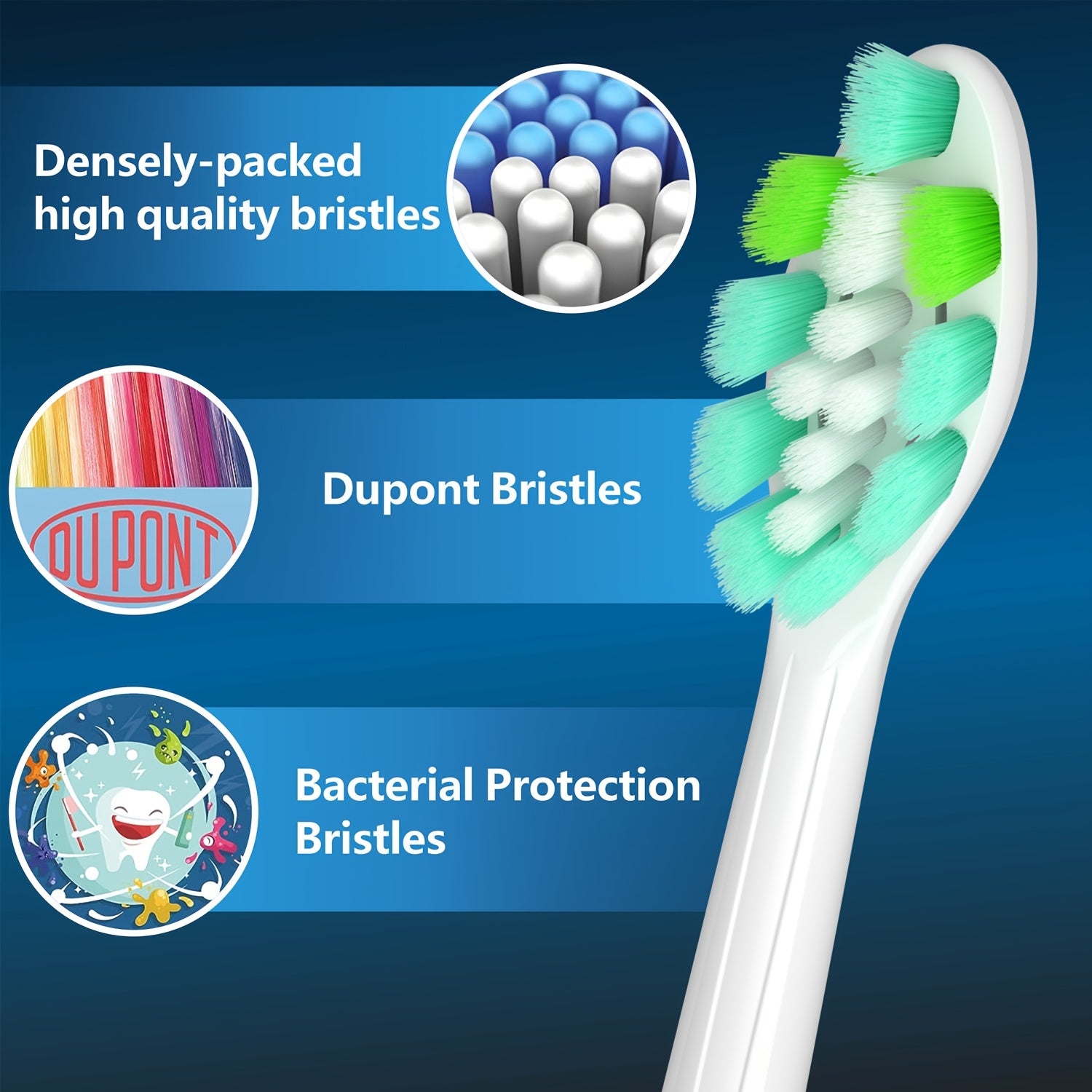 8/12/16 Pcs Replacement Toothbrush Heads for Electric Oral Care Deep Cleaning