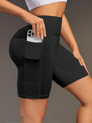 Women's Plus Size Yoga Shorts with Pockets Tummy Control Running Pants