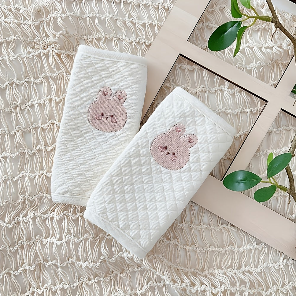 Baby Safety Seat Shoulder Strap Cover Cartoon Bear Soft Cushion for Strollers and Car Seats