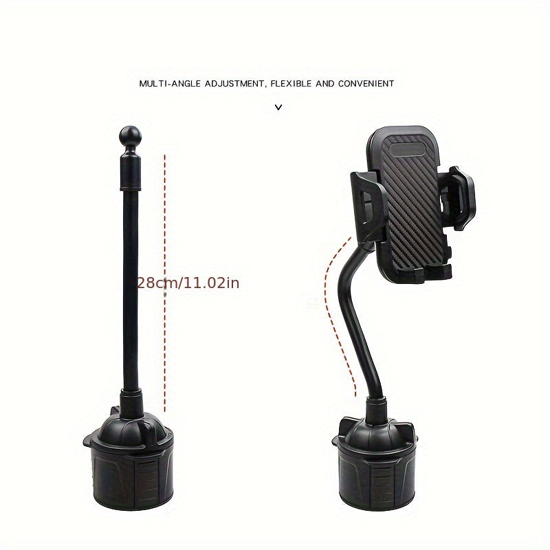 Universal Car Cup Holder Phone Mount Adjustable Beverage Bottle Holder Smartphone Accessory